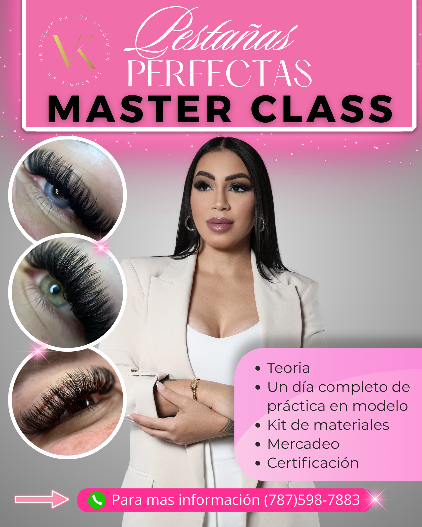 Depósito Curso 2 en 1: Extensiones de Pestañas Volumen y Clásicas